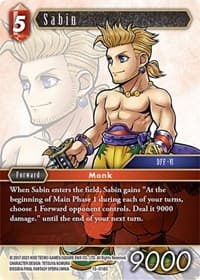 Sabin - Crystal Dominion - Final Fantasy TCG card