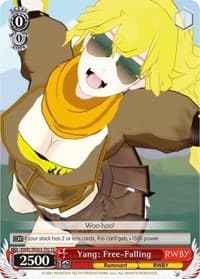 Yang: Free-Falling - RWBY - Weiss Schwarz card