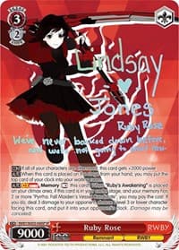 Ruby Rose (SP) - RWBY - Weiss Schwarz card
