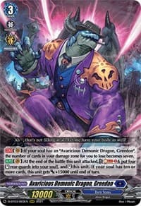 Avaricious Demonic Dragon, Greedon - D-BT03: Advance of Intertwined Stars - Cardfight Vanguard card