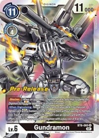 Gundramon - Double Diamond Pre-Release Cards - Digimon Card Game card