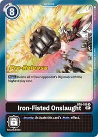 Iron-Fisted Onslaught - Double Diamond Pre-Release Cards - Digimon Card Game card