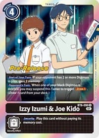 Izzy Izumi & Joe Kido - Double Diamond Pre-Release Cards - Digimon Card Game card