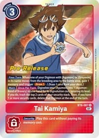 Tai Kamiya - Double Diamond Pre-Release Cards - Digimon Card Game card