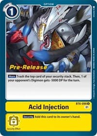 Acid Injection - Double Diamond Pre-Release Cards - Digimon Card Game card