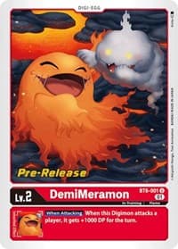 DemiMeramon - Double Diamond Pre-Release Cards - Digimon Card Game card
