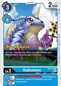 Gabumon - Double Diamond Pre-Release Cards - Digimon Card Game card