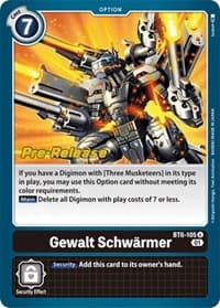 Gewalt Schwarmer - Double Diamond Pre-Release Cards - Digimon Card Game card