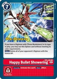 Happy Bullet Showering - Double Diamond Pre-Release Cards - Digimon Card Game card