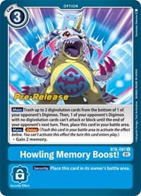 Howling Memory Boost! - Double Diamond Pre-Release Cards - Digimon Card Game card