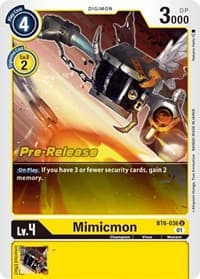 Mimicmon - Double Diamond Pre-Release Cards - Digimon Card Game card