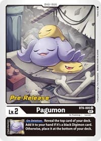 Pagumon - Double Diamond Pre-Release Cards - Digimon Card Game card