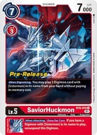SaviorHuckmon - Double Diamond Pre-Release Cards - Digimon Card Game card