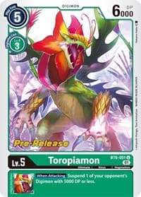 Toropiamon - Double Diamond Pre-Release Cards - Digimon Card Game card