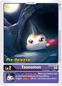 Tsunomon - Double Diamond Pre-Release Cards - Digimon Card Game card