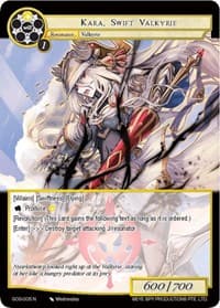 Kara, Swift Valkyrie - Game of Gods - Force of Will card