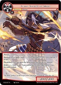 Flame Soldier of Ma'at - Game of Gods - Force of Will card