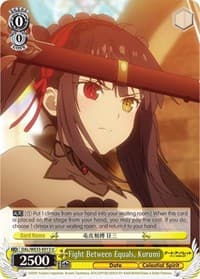 Fight Between Equals, Kurumi (Parallel Foil) - Date A Bullet - Weiss Schwarz card
