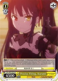 Precise Firing, Kurumi (Parallel Foil) - Date A Bullet - Weiss Schwarz card