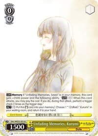 Unfading Memories, Kurumi - Date A Bullet - Weiss Schwarz card