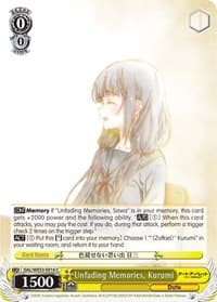Unfading Memories, Kurumi (Parallel Foil) - Date A Bullet - Weiss Schwarz card