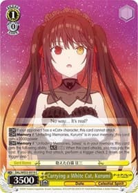 Carrying a White Cat, Kurumi (Parallel Foil) - Date A Bullet - Weiss Schwarz card
