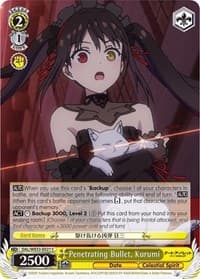 Penetrating Bullet, Kurumi - Date A Bullet - Weiss Schwarz card