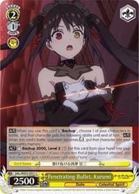Penetrating Bullet, Kurumi (Parallel Foil) - Date A Bullet - Weiss Schwarz card