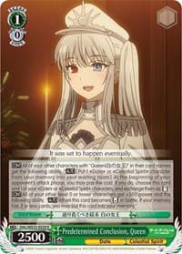 Predetermined Conclusion, Queen (Parallel Foil) - Date A Bullet - Weiss Schwarz card