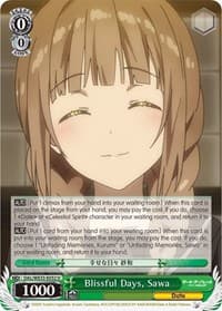 Blissful Days, Sawa - Date A Bullet - Weiss Schwarz card