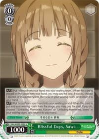 Blissful Days, Sawa (Parallel Foil) - Date A Bullet - Weiss Schwarz card