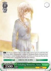 Unfading Memories, Sawa - Date A Bullet - Weiss Schwarz card