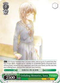 Unfading Memories, Sawa (Parallel Foil) - Date A Bullet - Weiss Schwarz card