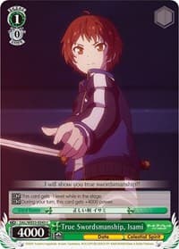 True Swordsmanship, Isami (Parallel Foil) - Date A Bullet - Weiss Schwarz card