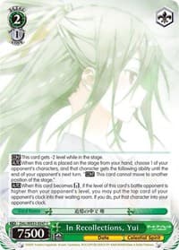 In Recollections, Yui - Date A Bullet - Weiss Schwarz card
