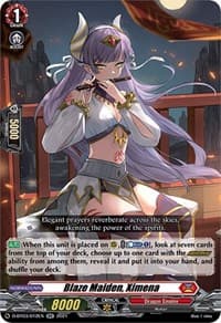 Blaze Maiden, Ximena - D-BT03: Advance of Intertwined Stars - Cardfight Vanguard card