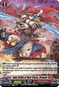 Twin Strike of Dust Storm, Orlando - D-BT03: Advance of Intertwined Stars - Cardfight Vanguard card
