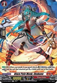 Blaze Pole Monk, Shakune - D-BT03: Advance of Intertwined Stars - Cardfight Vanguard card