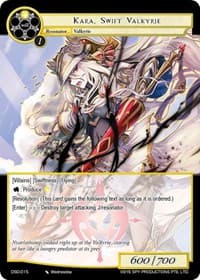 Kara, Swift Valkyrie - Starter Deck: Villains - Force of Will card