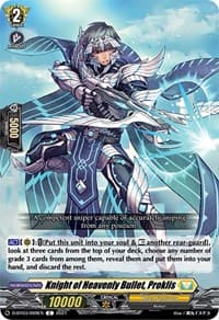 Knight of Heavenly Bullet, Proklis - D-BT03: Advance of Intertwined Stars - Cardfight Vanguard card