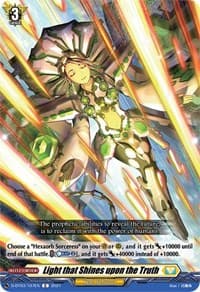 Light that Shines upon the Truth - D-BT03: Advance of Intertwined Stars - Cardfight Vanguard card