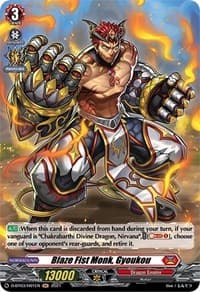 Blaze Fist Monk, Gyoukou (Holo) - D-BT03: Advance of Intertwined Stars - Cardfight Vanguard card