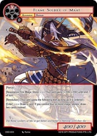 Flame Soldier of Ma'at - Starter Deck: Tales - Force of Will card