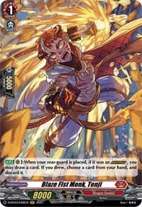 Blaze Fist Monk, Tenji (Holo) - D-BT03: Advance of Intertwined Stars - Cardfight Vanguard card