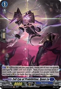 Evil Eye of Prohibition, Quen Lu (Holo) - D-BT03: Advance of Intertwined Stars - Cardfight Vanguard card