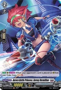 Aurora Battle Princess, Survey Vermillion (Holo) - D-BT03: Advance of Intertwined Stars - Cardfight Vanguard card
