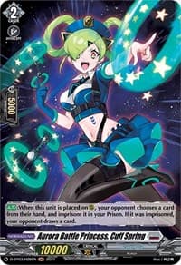 Aurora Battle Princess, Cuff Spring (Holo) - D-BT03: Advance of Intertwined Stars - Cardfight Vanguard card
