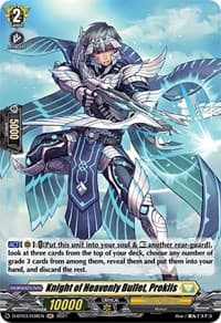 Knight of Heavenly Bullet, Proklis (Holo) - D-BT03: Advance of Intertwined Stars - Cardfight Vanguard card