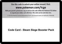Code Card - Steam Siege Booster Pack - XY - Steam Siege - Pokemon card