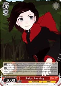 Ruby: Running - RWBY - Weiss Schwarz card